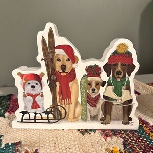 Festive Dog Figurine with Winter Accessories